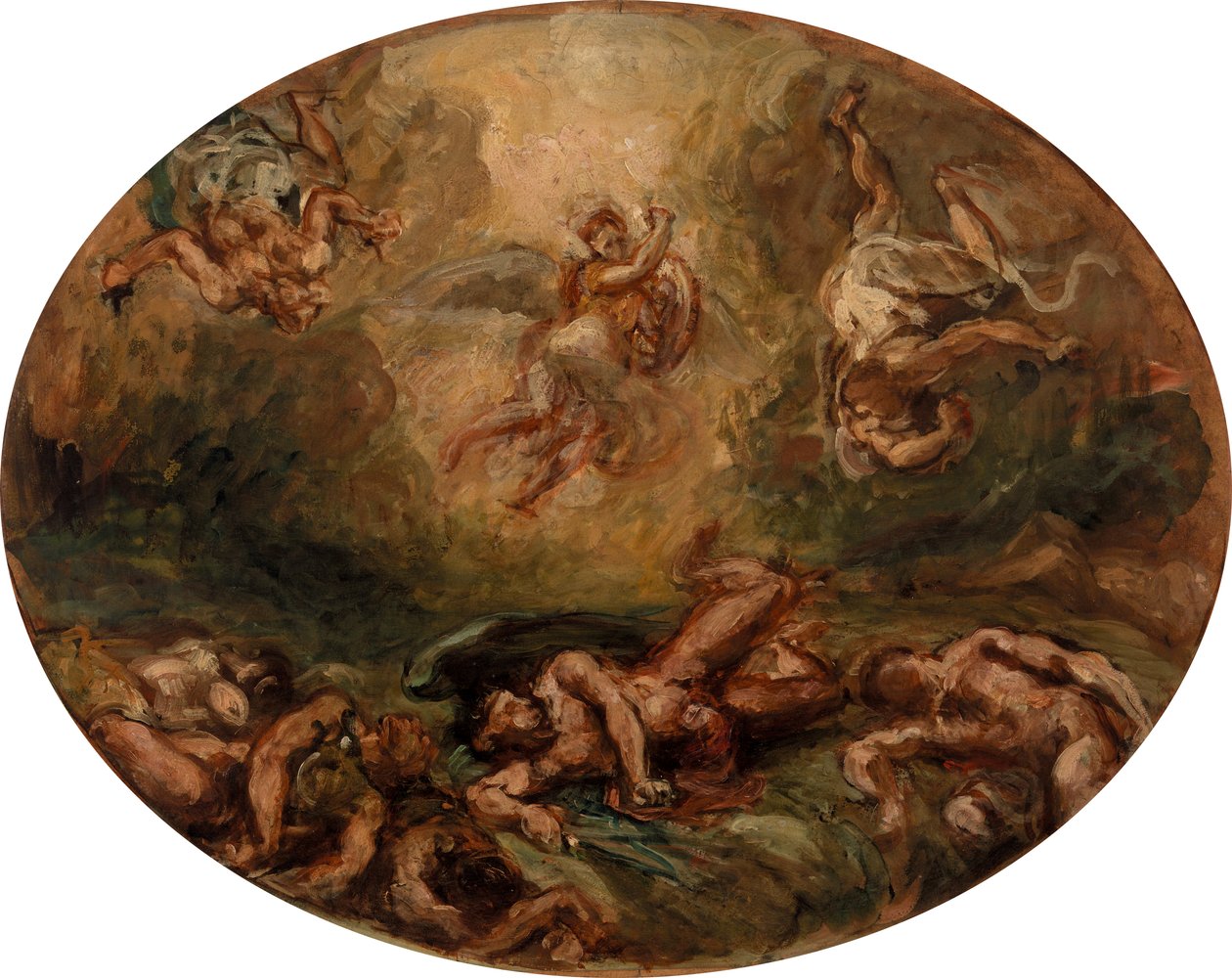 Święty Michał pokonuje diabła autorstwa Eugène Delacroix