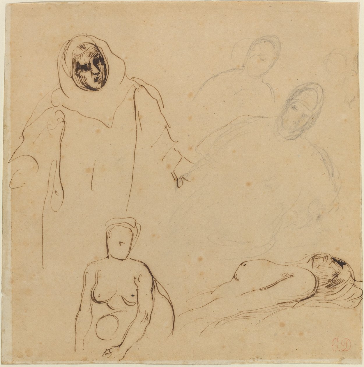 Studia dla Krzysztofa Kolumba. autorstwa Eugène Delacroix