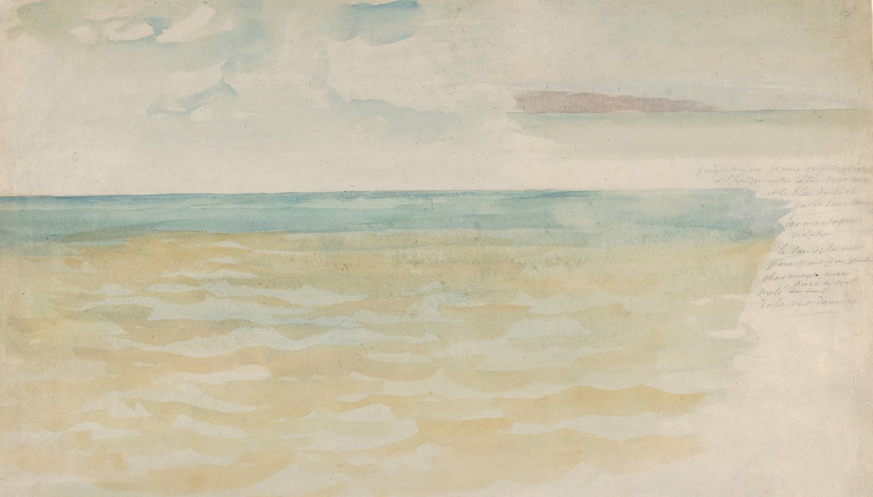 Morze w Dieppe, ca. 1852-54. autorstwa Eugène Delacroix