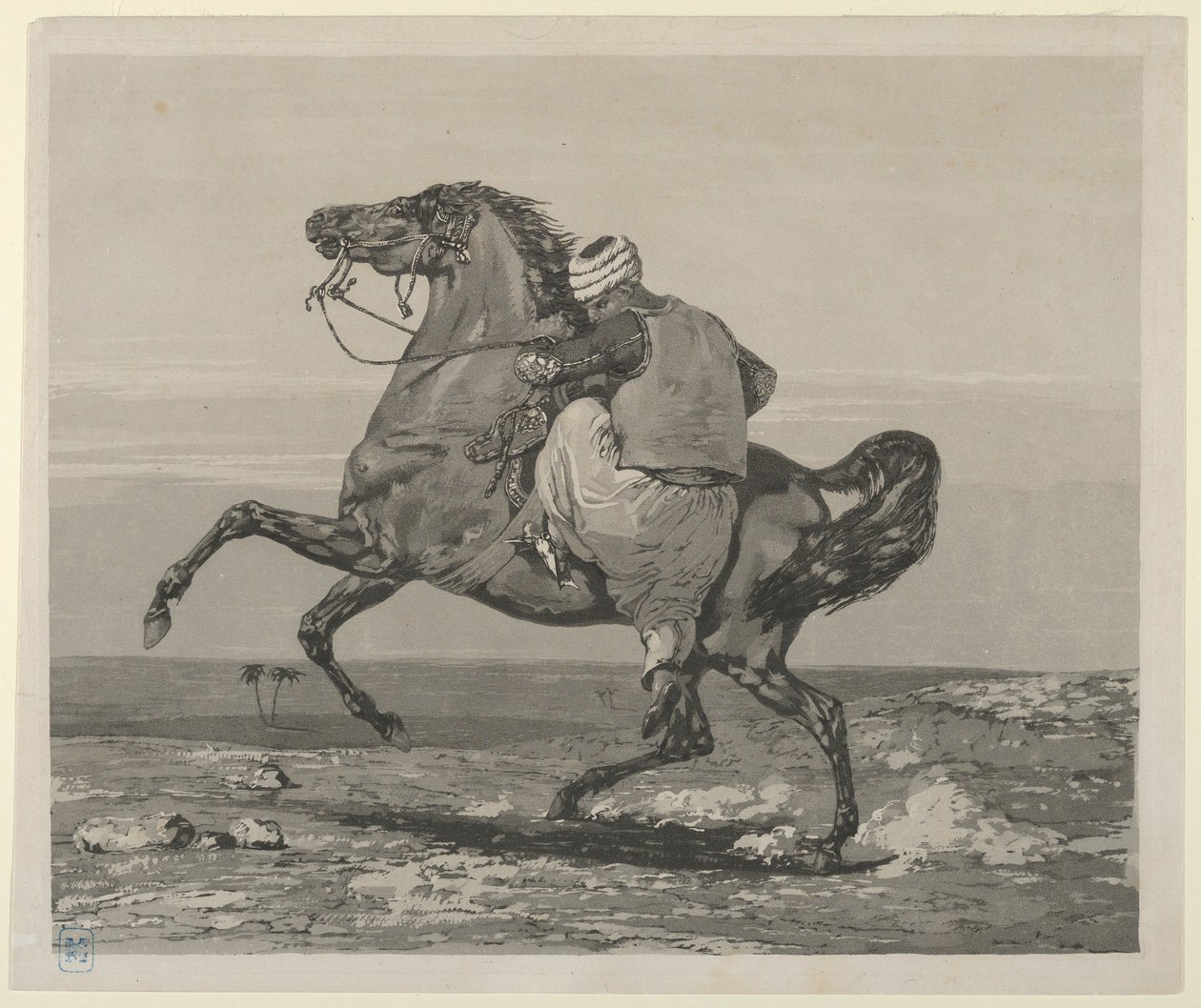 Turek dosiadający konia, 1824., 1824. autorstwa Eugène Delacroix