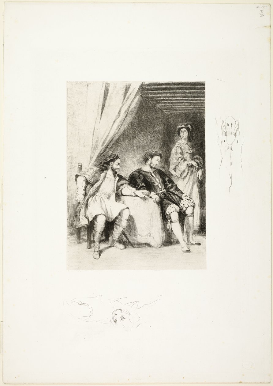 Weislingen uwięziony przez Goetza autorstwa Eugène Delacroix