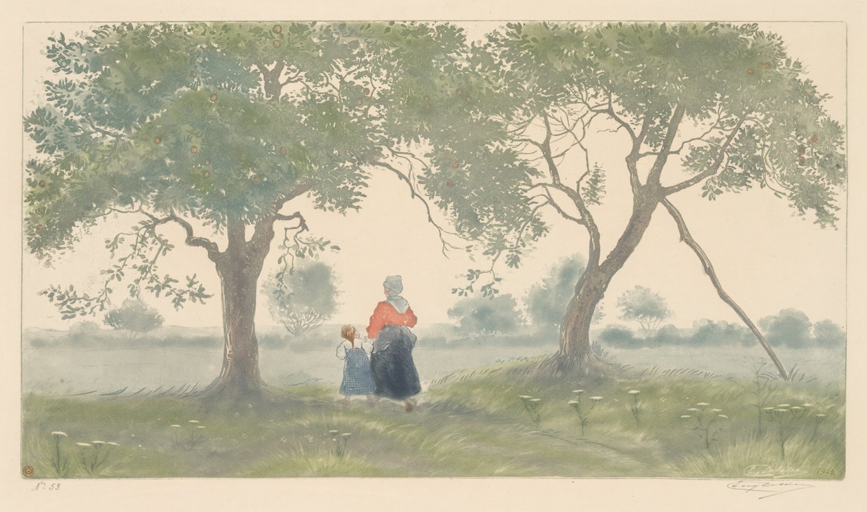Jabłonie, 1902. autorstwa Eugène Delâtre