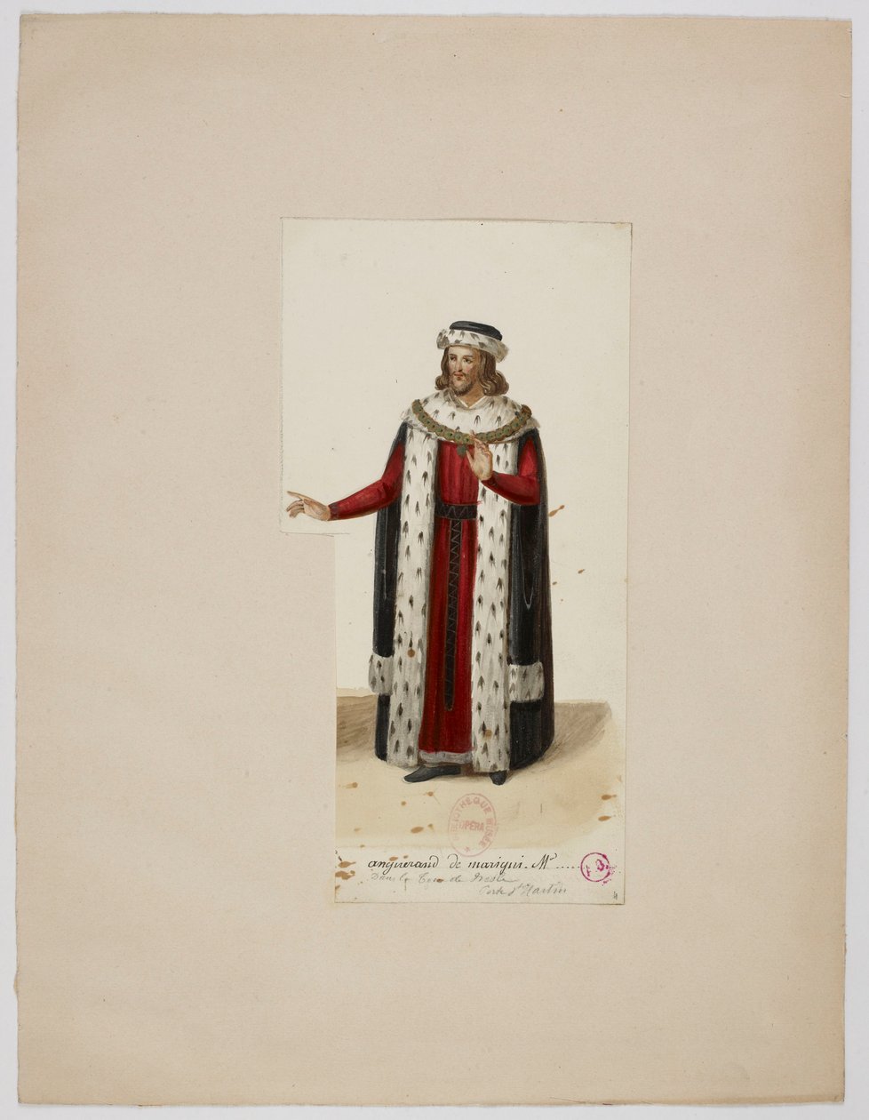 Kostium Enguerranda de Marigny (La Tour de Nesle, 1832) autorstwa Eugène Du Faget