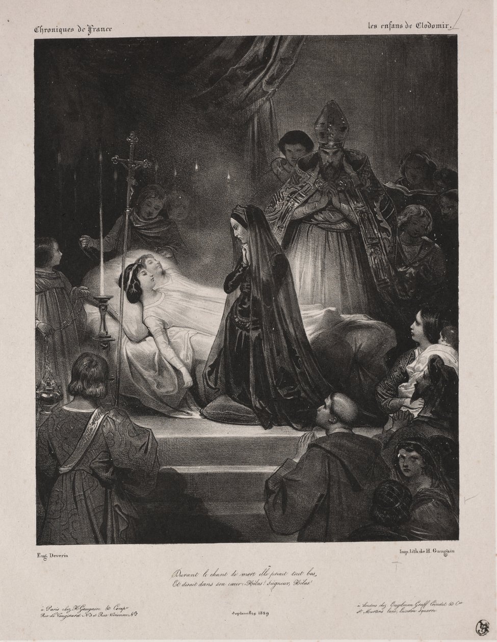 Kroniki Francji: Dzieci Clodomira autorstwa Eugène François Marie Joseph Devéria