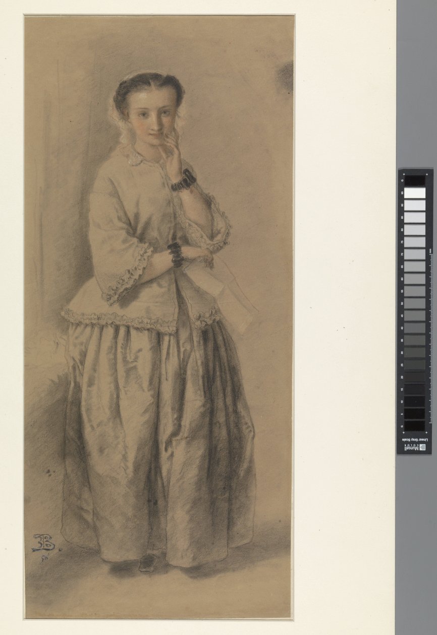 Portret Jeanne Dielman, stojąca, pełna długość autorstwa Eugène François de Block