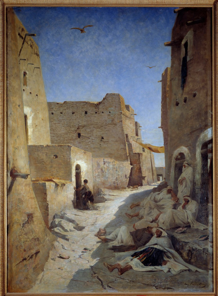 Widok ulicy Bab el Gharbi w Laghouat w Algierii Obraz Eugene Fromentin autorstwa Eugène Fromentin