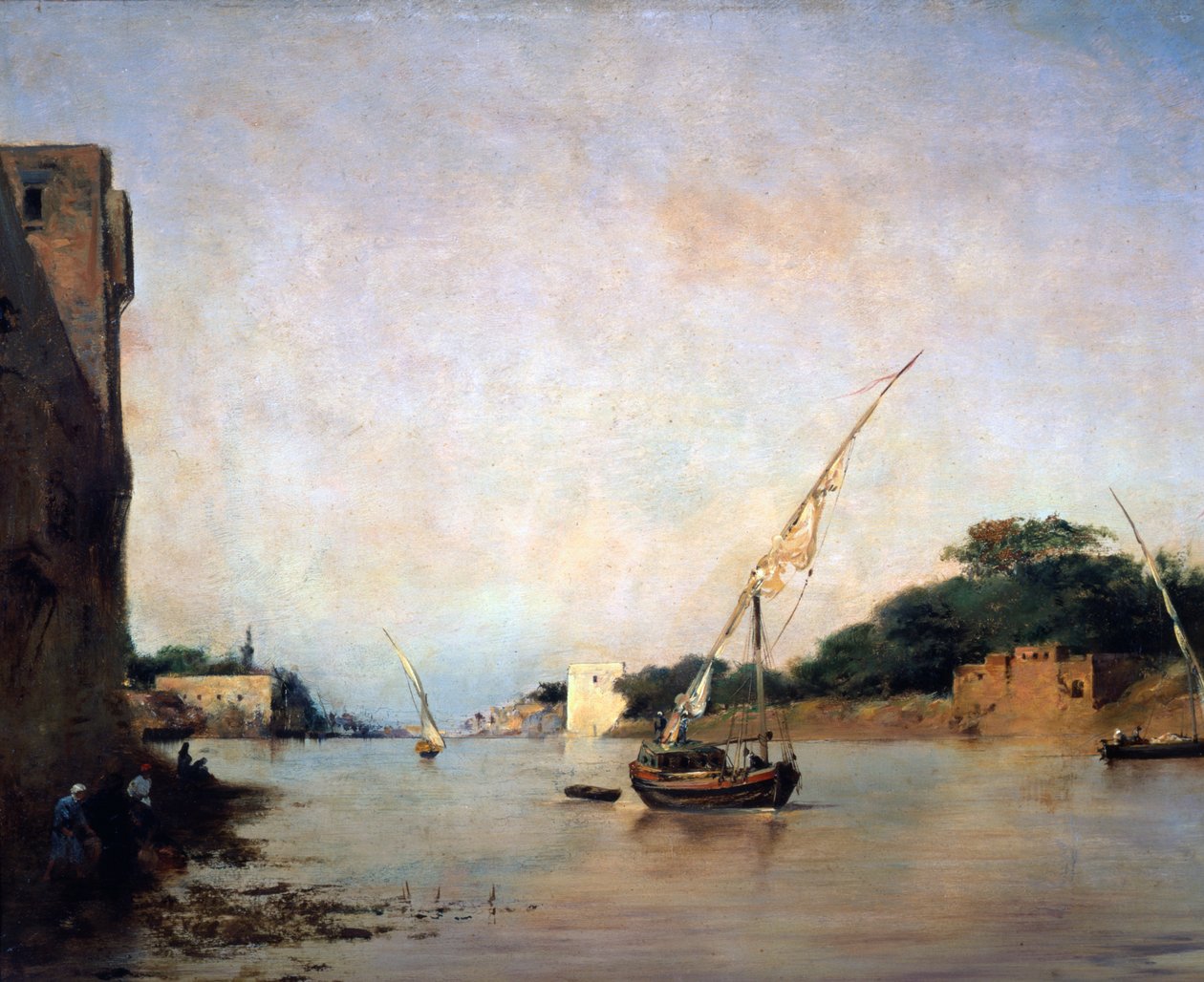 Widok na Nil, XIX w. autorstwa Eugène Fromentin