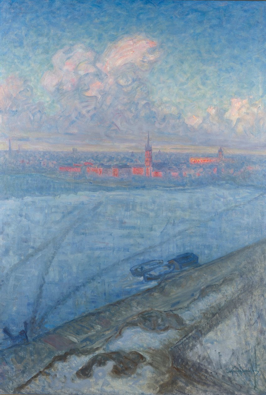 Miasto o zachodzie słońca autorstwa Eugène Jansson