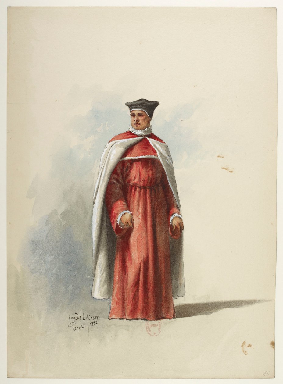 Btv1b84558104 15 - Saint-Saëns - Henryk VIII - Maquettes de costumes - Lacoste - 15th Costume autorstwa Eugene Lacoste