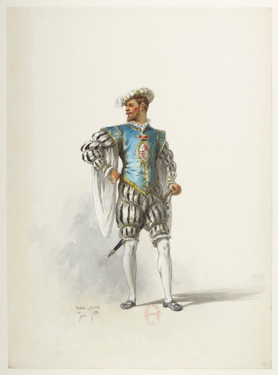 Btv1b84558104 16 - Saint-Saëns - Henryk VIII - Maquettes de costumes - Lacoste - 16th Costume autorstwa Eugene Lacoste