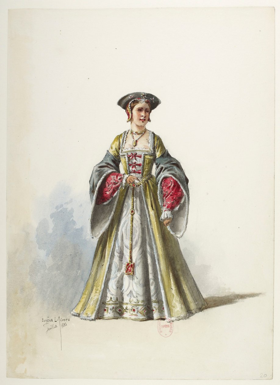 Btv1b84558104 20 - Saint-Saëns - Henryk VIII - Maquettes de costumes - Lacoste - 20th Costume autorstwa Eugene Lacoste