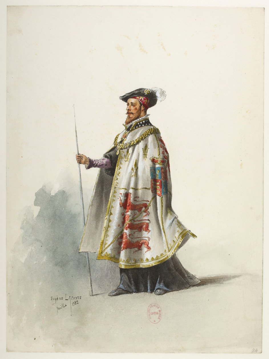 Btv1b84558104 24 - Saint-Saëns - Henryk VIII - Maquettes de costumes - Lacoste - 24 kostiumy autorstwa Eugene Lacoste