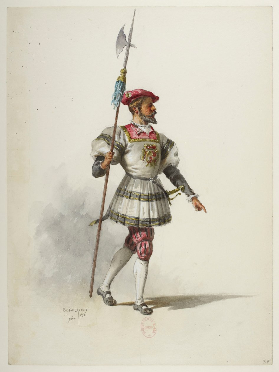 Btv1b84558104 37 - Saint-Saëns - Henryk VIII - Maquettes de costumes - Lacoste - 37. Kostium autorstwa Eugene Lacoste