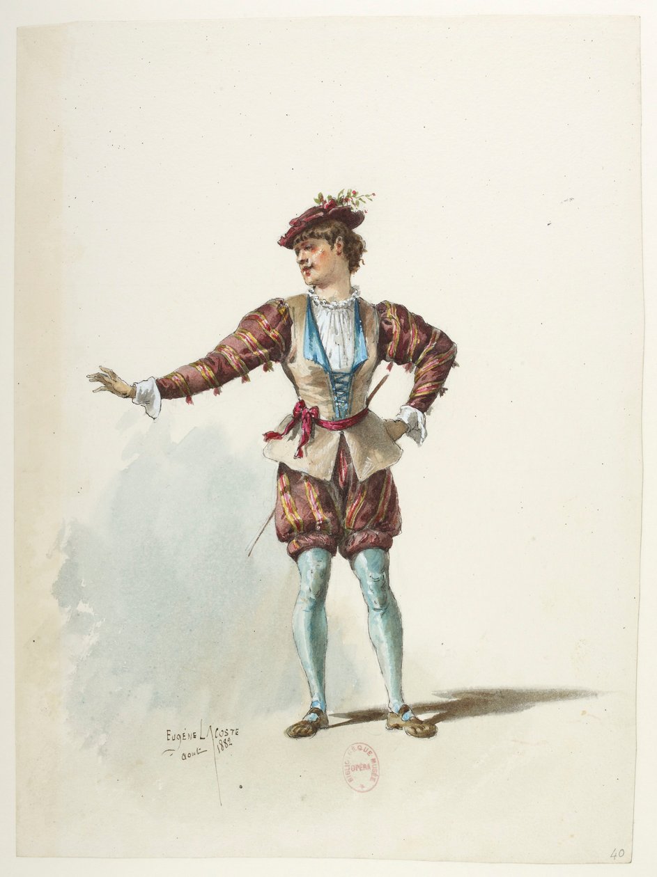 Btv1b84558104 40 - Saint-Saëns - Henryk VIII - Modele kostiumów - Lacoste - 40. Kostium autorstwa Eugene Lacoste