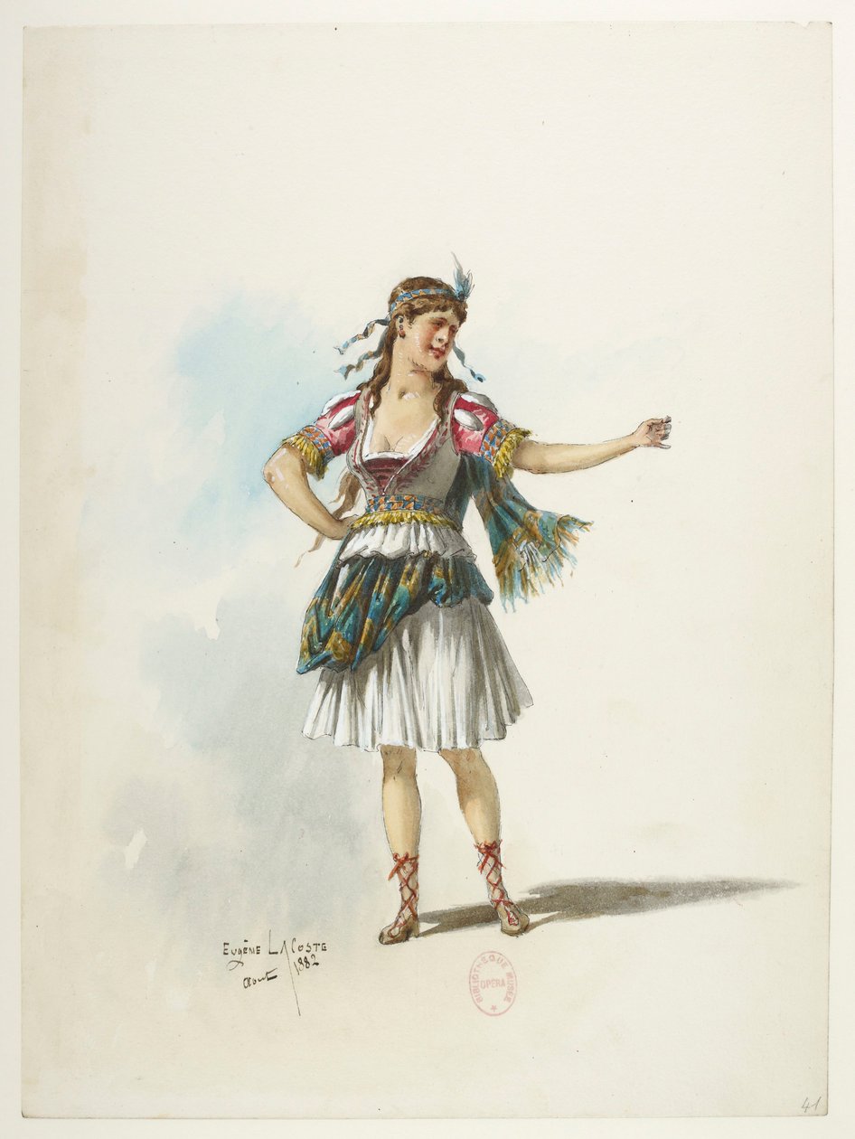 Btv1b84558104 41 - Saint-Saëns - Henryk VIII - Maquettes de costumes - Lacoste - 41. Kostium autorstwa Eugene Lacoste