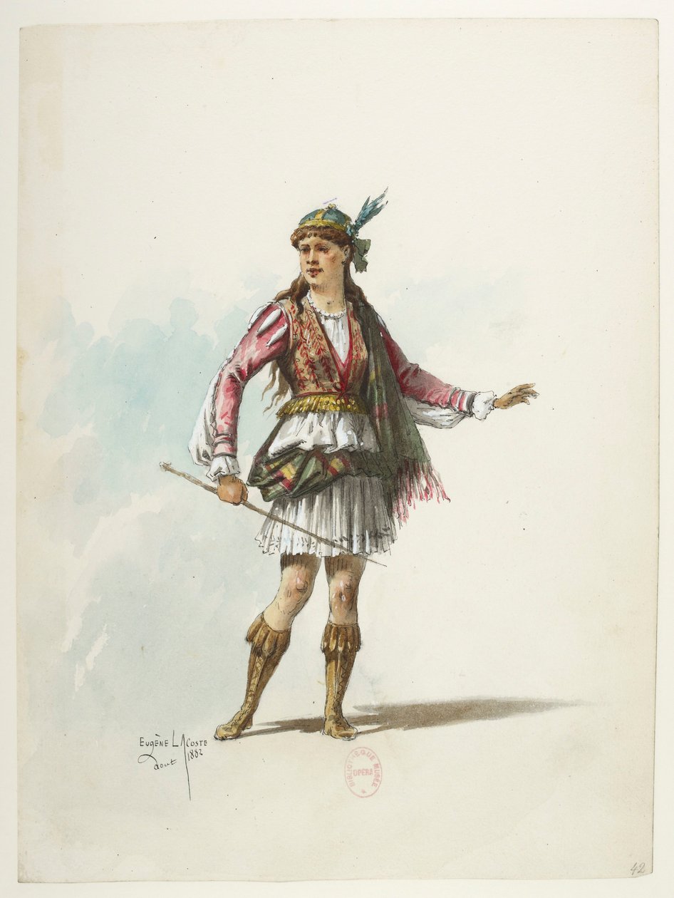 Btv1b84558104 42 - Saint-Saëns - Henryk VIII - Modele kostiumów - Lacoste - 42. Kostium autorstwa Eugene Lacoste