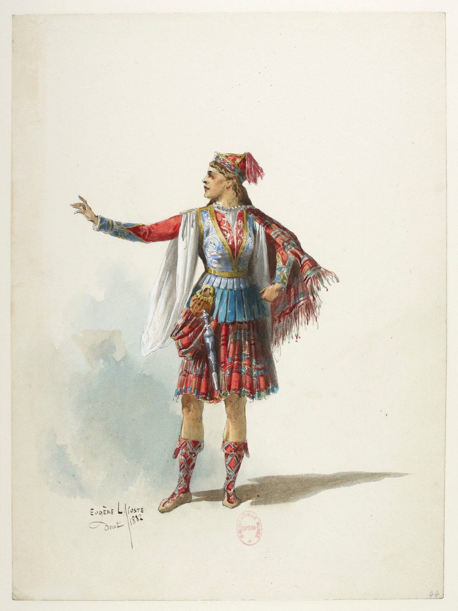 Btv1b84558104 44 - Saint-Saëns - Henryk VIII - Modele kostiumów - Lacoste - 44. Kostium autorstwa Eugene Lacoste