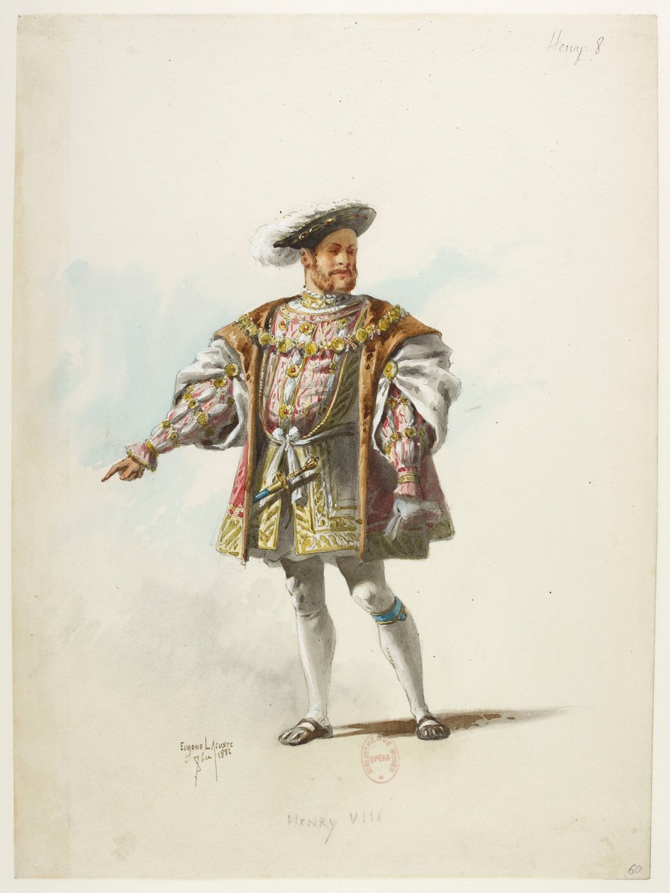 Btv1b84558104 60 - Saint-Saëns - Henry VIII - Maquettes de costumes - Lacoste - 60. Henryk VIII autorstwa Eugene Lacoste