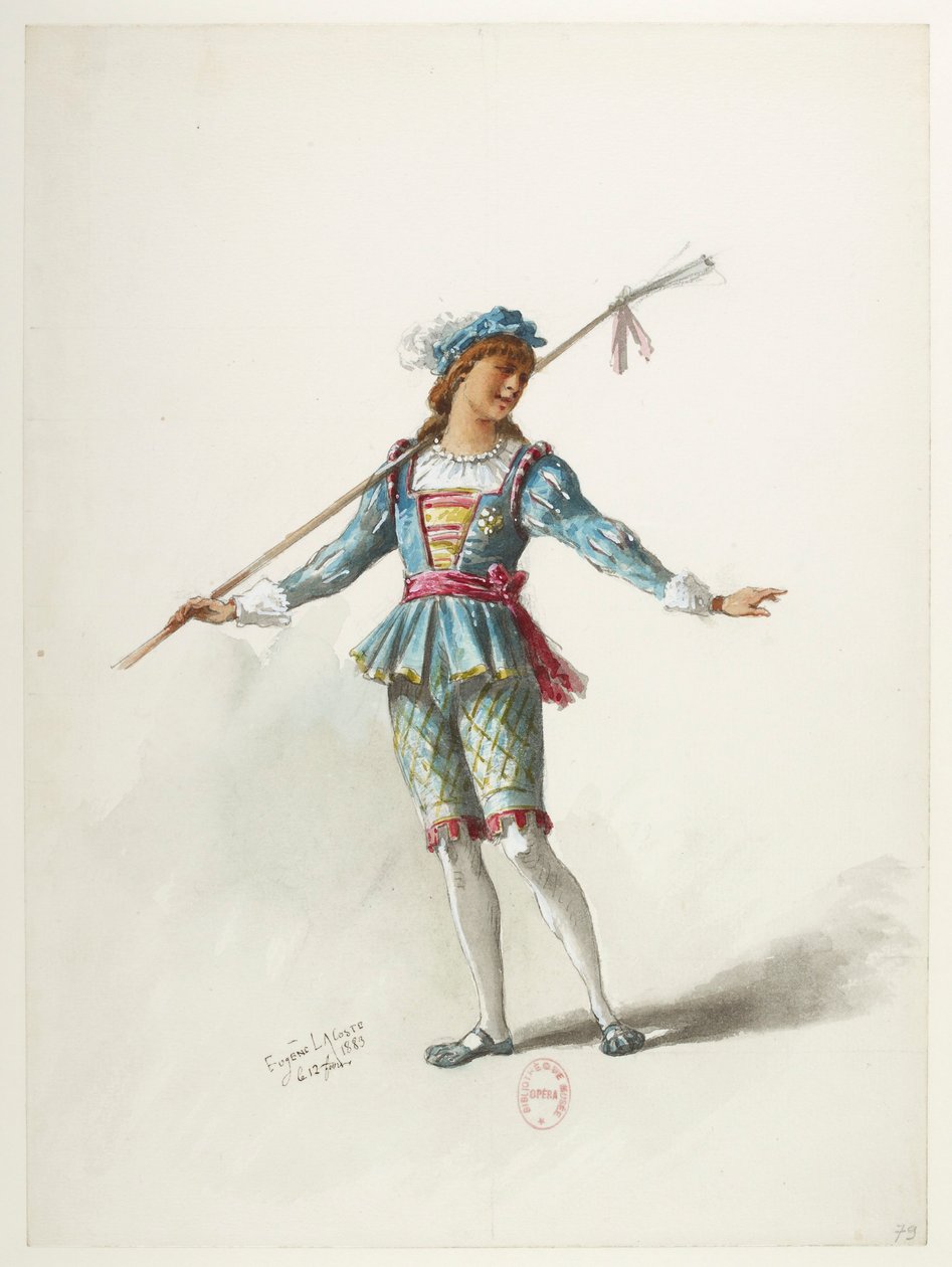 Btv1b84558104 83 - Saint-Saëns - Henryk VIII - Maquettes de costumes - Lacoste - 79th Costume autorstwa Eugene Lacoste