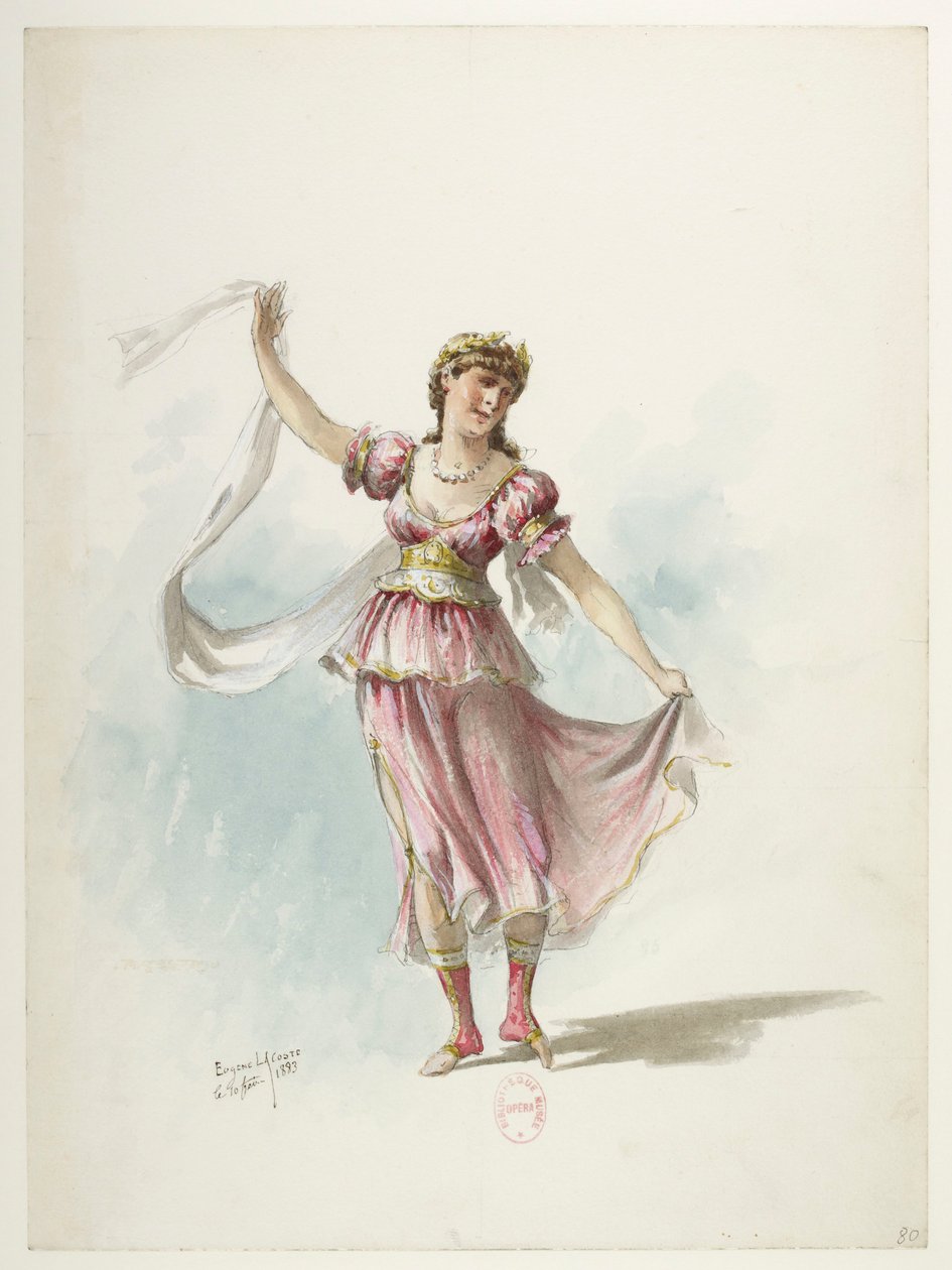 Btv1b84558104 84 - Saint-Saëns - Henryk VIII - Maquettes de costumes - Lacoste - 80. Kostium autorstwa Eugene Lacoste