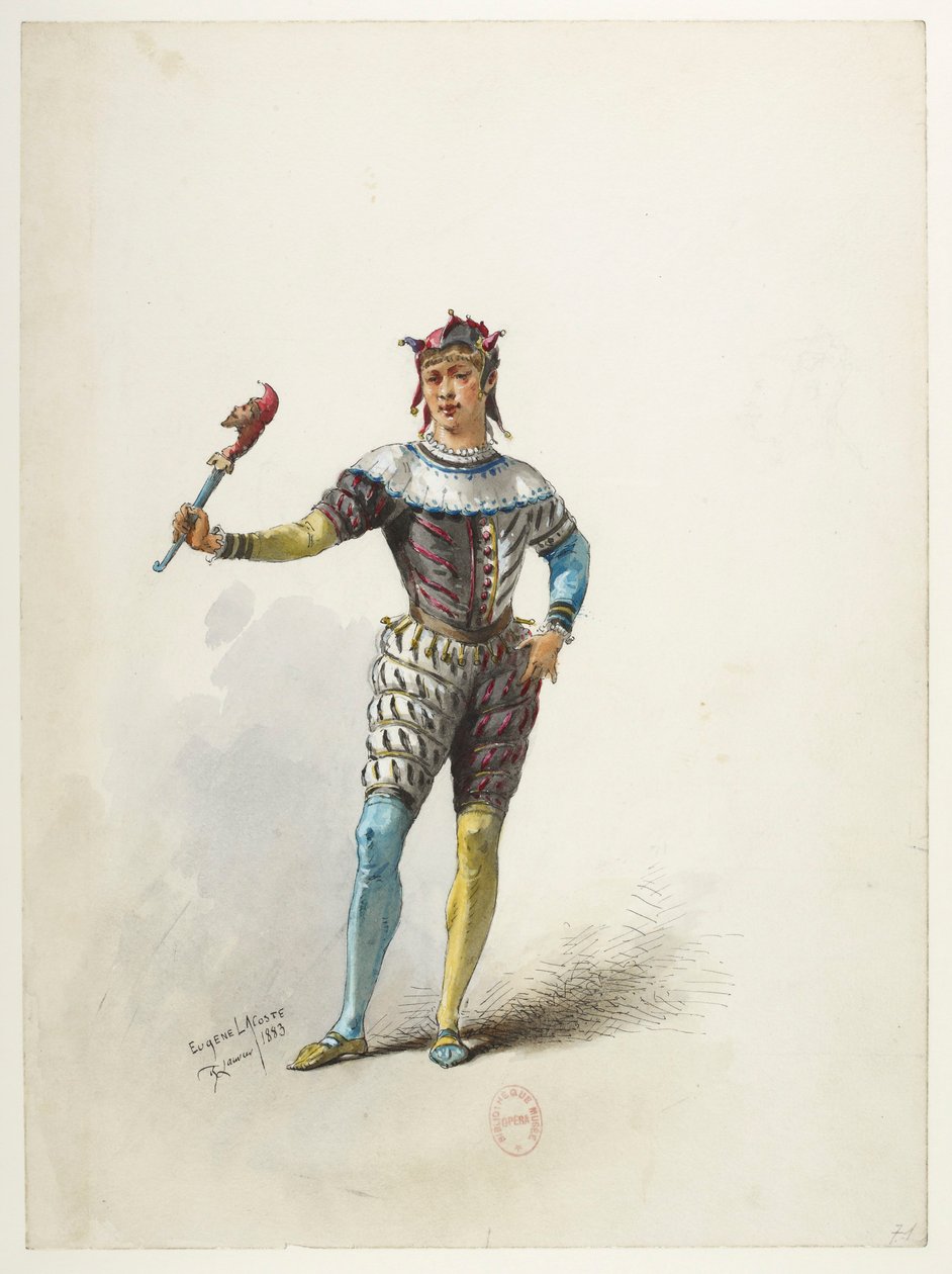 Saint-Saëns - Henryk VIII - Modele kostiumów - Lacoste - 71. Głupiec króla autorstwa Eugene Lacoste
