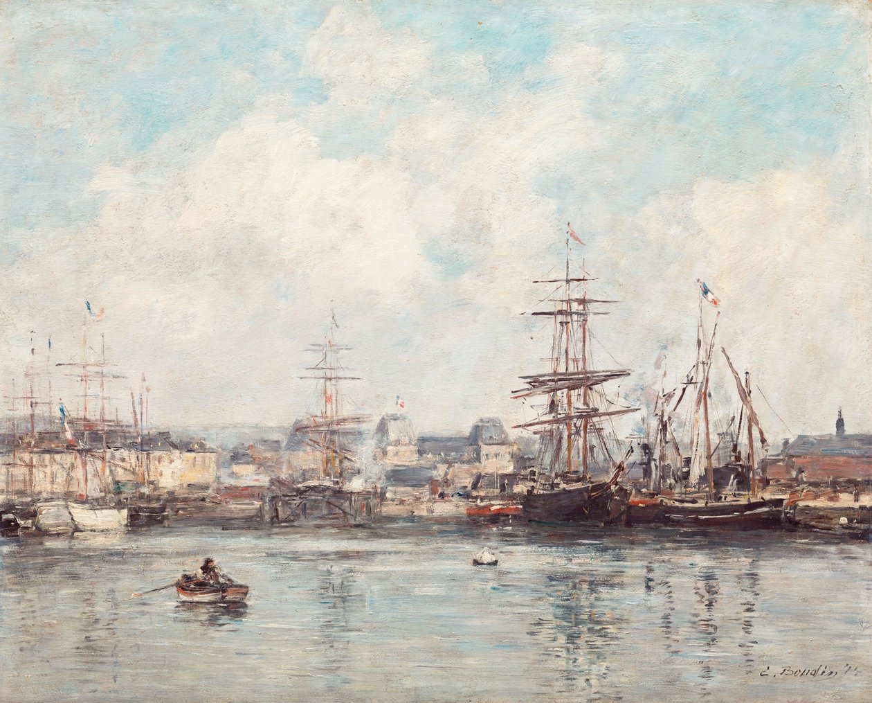 Basen Casimir Delavigne w Hawrze autorstwa Eugene Louis Boudin
