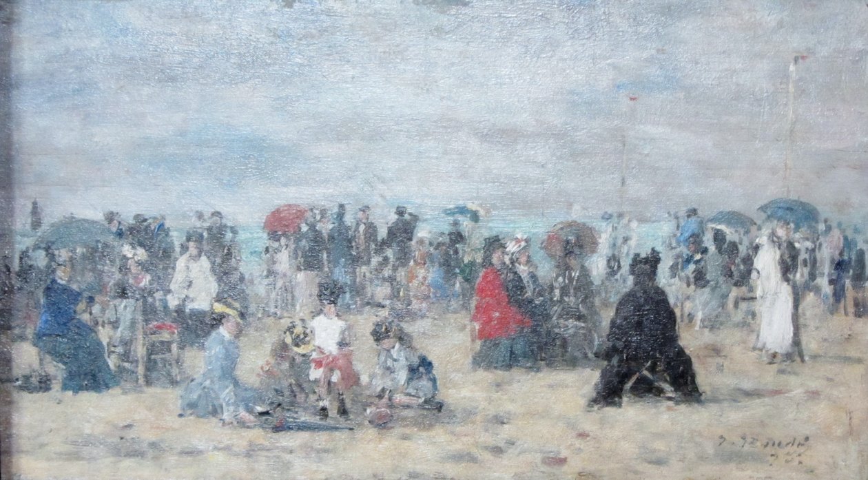 Na plaży w Trouville autorstwa Eugene Louis Boudin