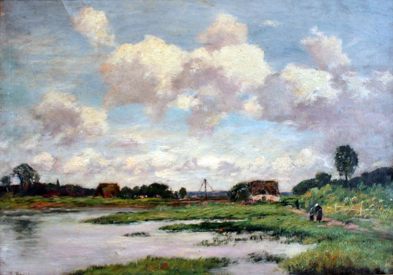 Krajobraz normański (Krajobraz z wysokim niebem) autorstwa Eugene Louis Boudin