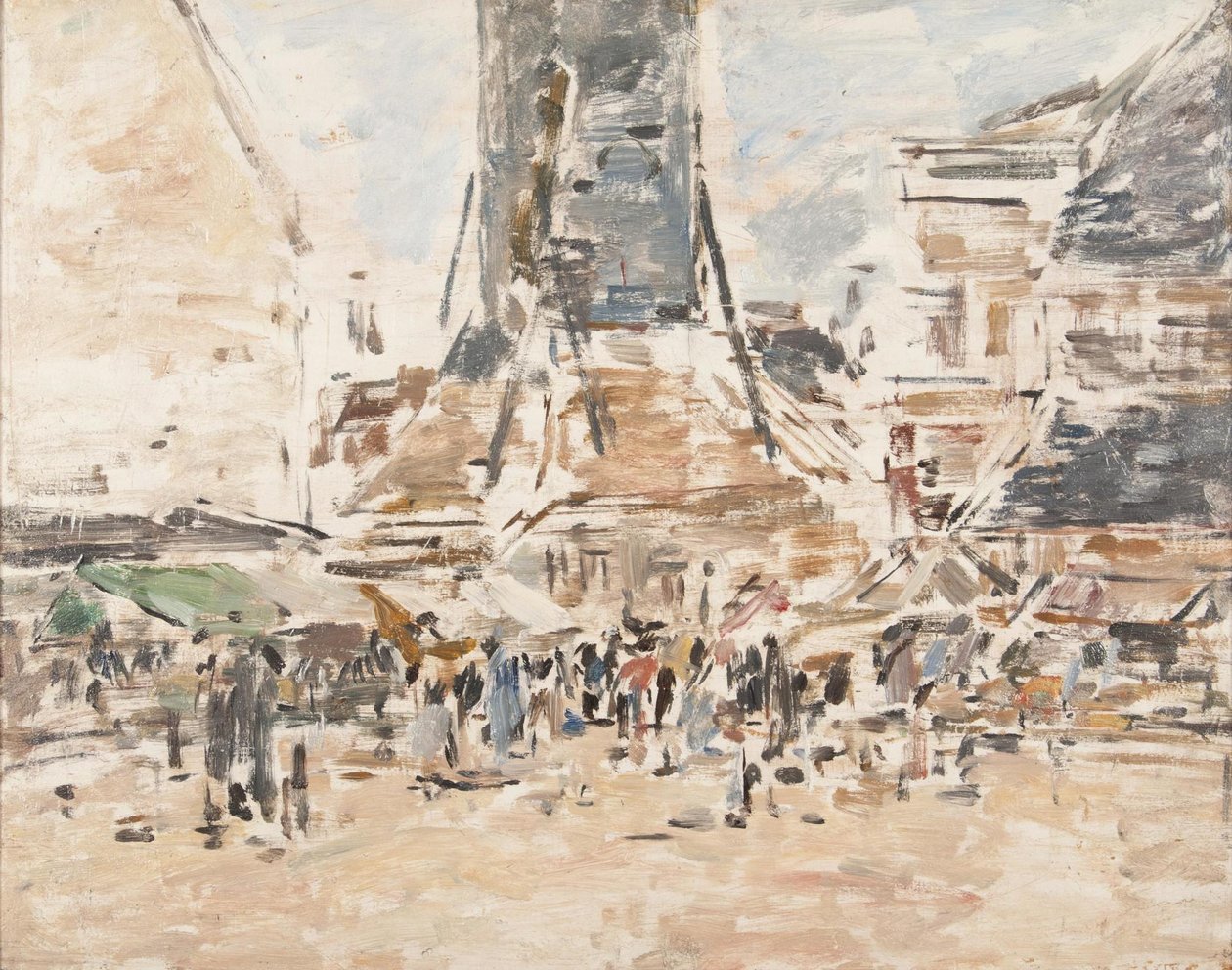 Targ św. Katarzyny w Honfleur autorstwa Eugene Louis Boudin