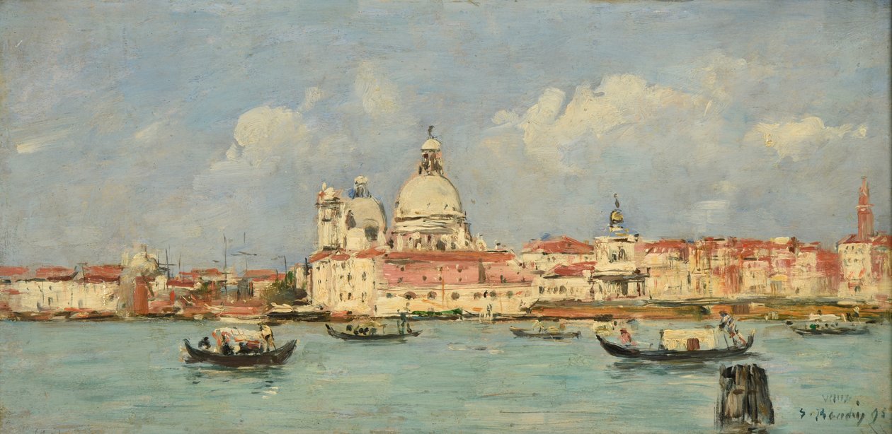 Wenecja. Zwyczaje i Notre-Dame-de-la-Salute autorstwa Eugene Louis Boudin