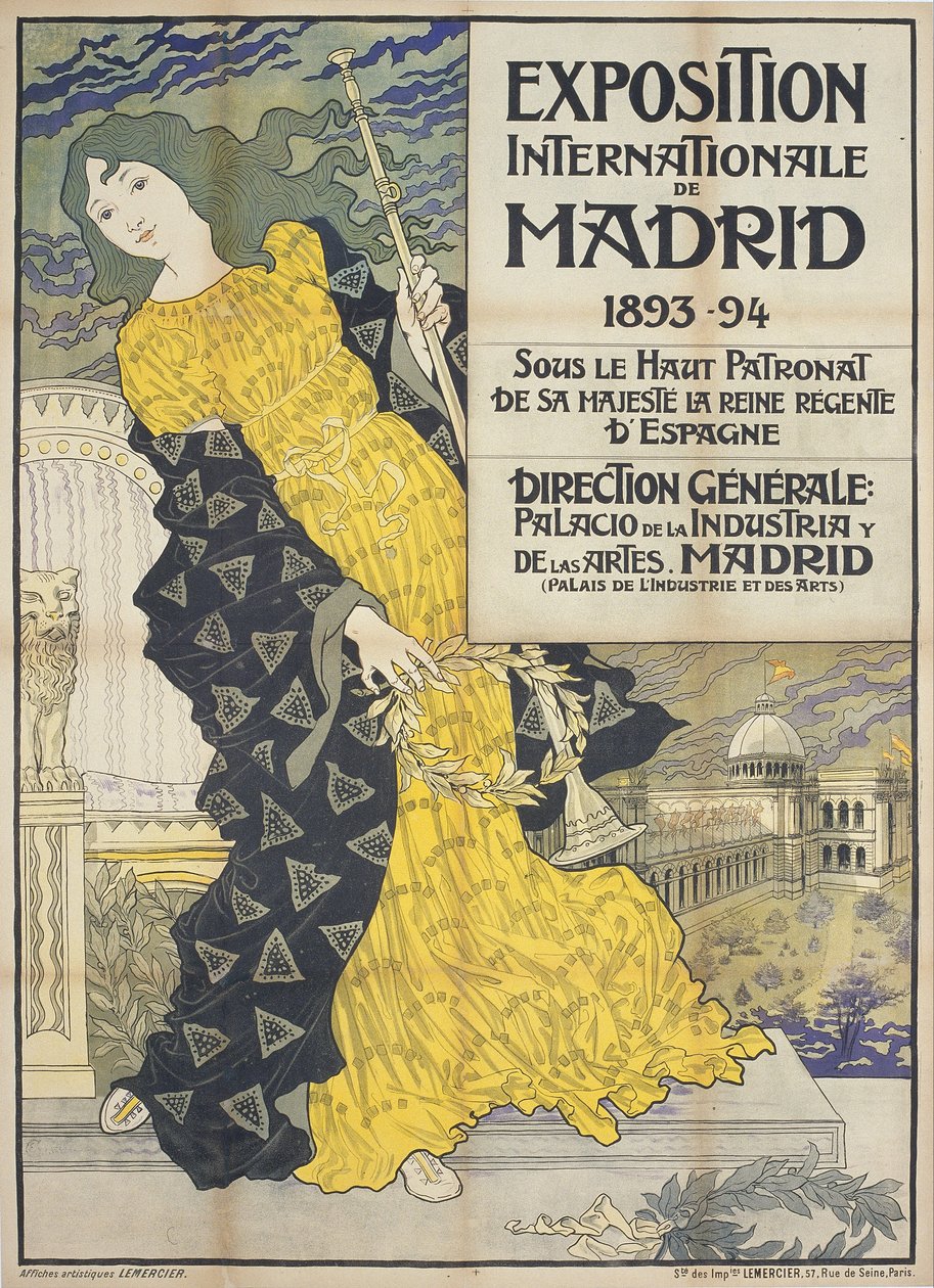 Międzynarodowa Wystawa w Madrycie autorstwa Eugene Grasset