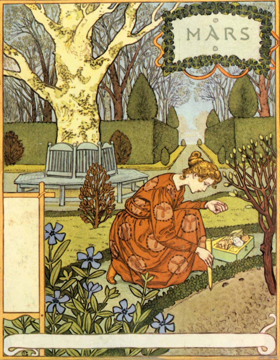 Mars, 1896. autorstwa Eugene Grasset