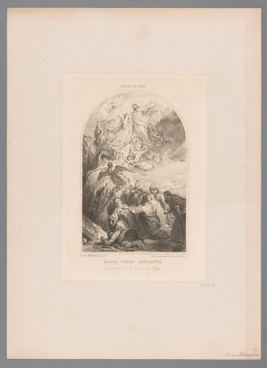 Hemelvaart van Maria Maria virgo assumpta (tytuł na obiekcie) autorstwa Eugène Van Maldeghem