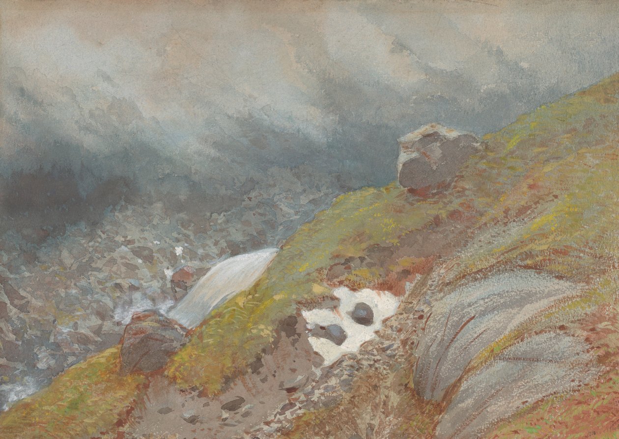 Widok nad Handeck, Szwajcaria, 1875. autorstwa Eugène Viollet le Duc
