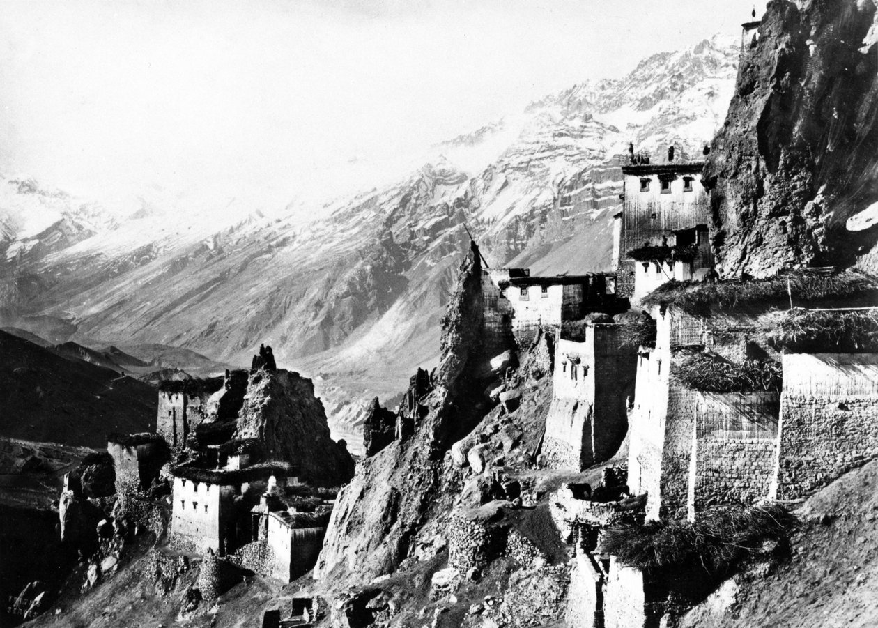 Wioska Ladakhi, ok. 1860-80 autorstwa European Photographer