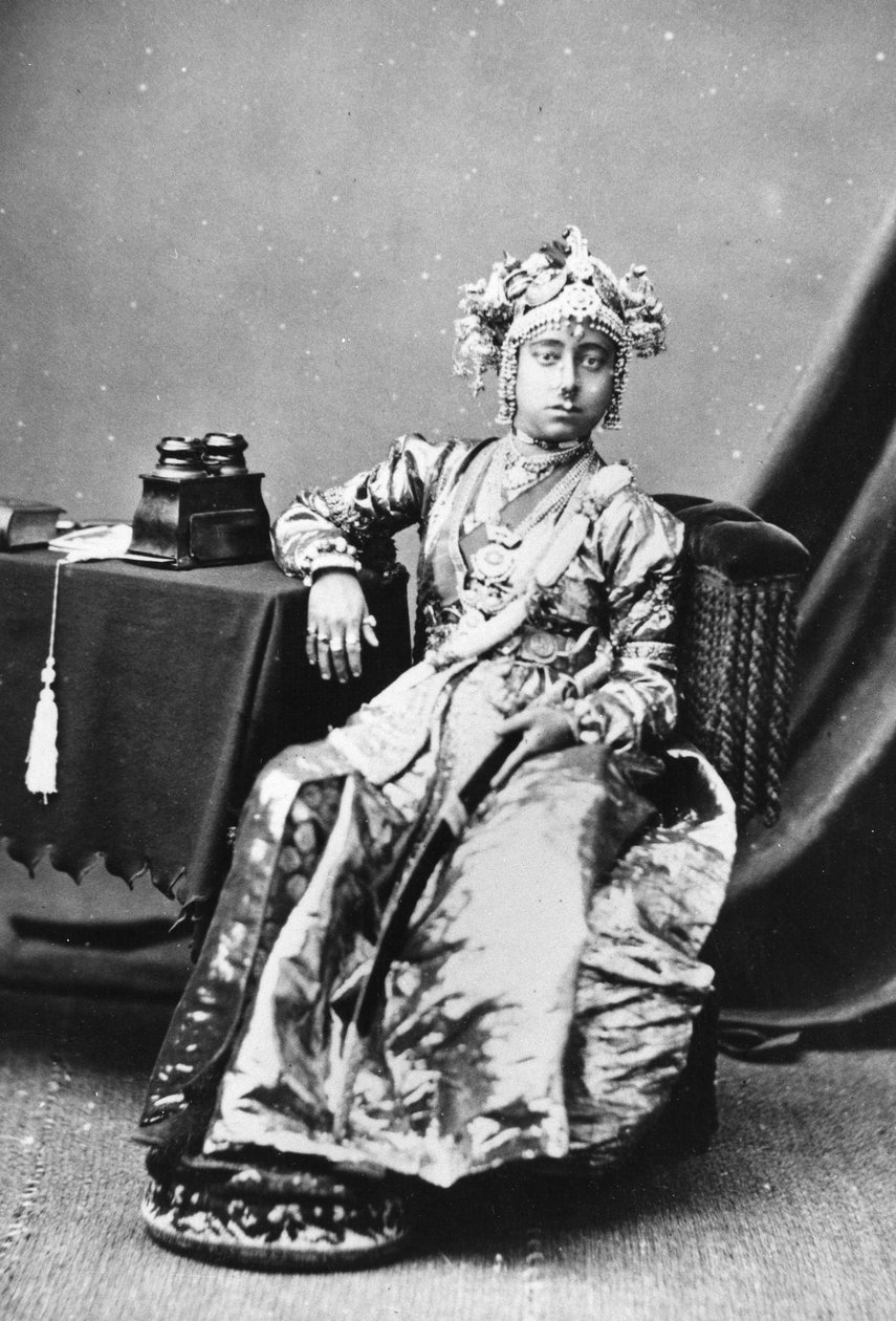 Księżniczka Tanjore, 1877 autorstwa European Photographer