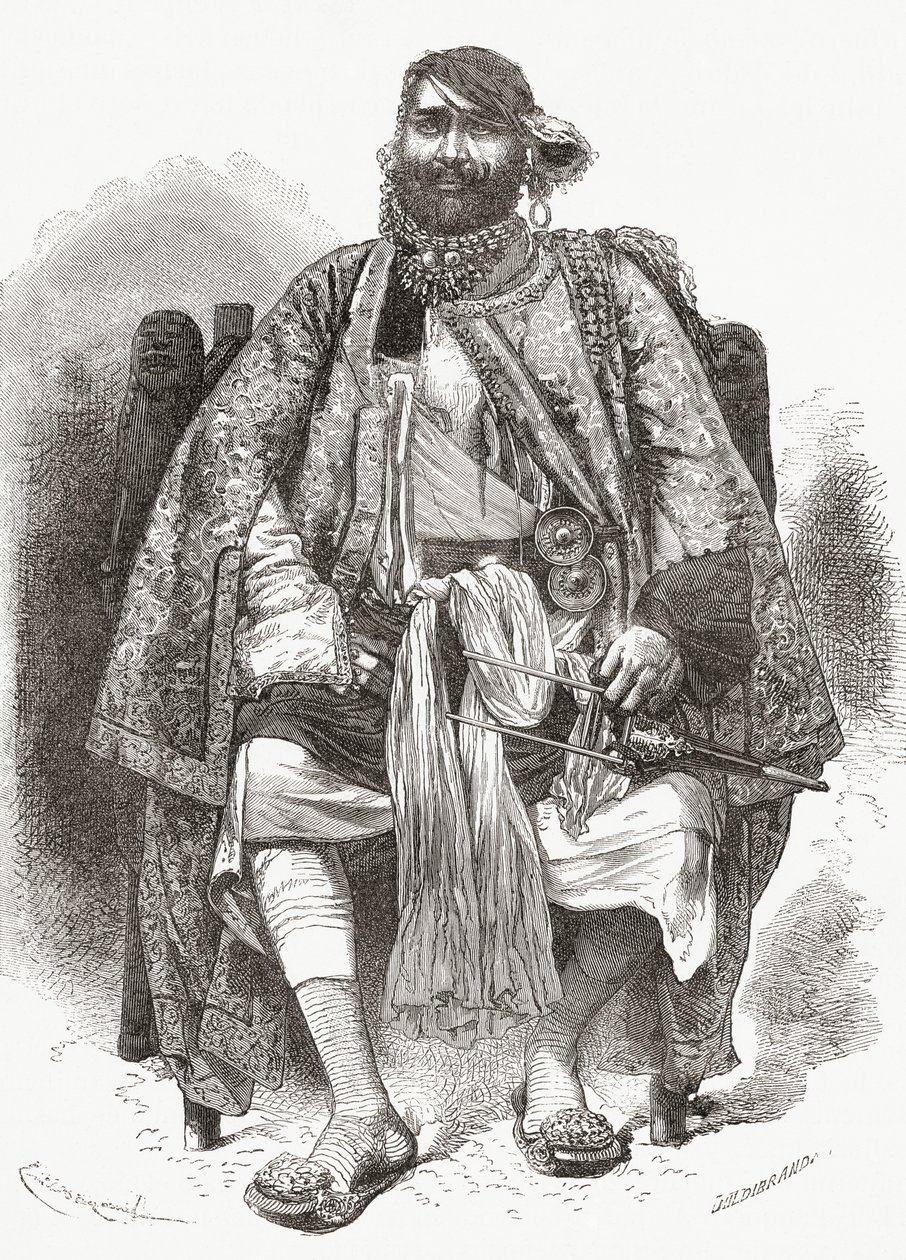 Rana Bhagwant Singh, z książki „Świat w twojej dłoni”, wydana w 1878 r. autorstwa European School