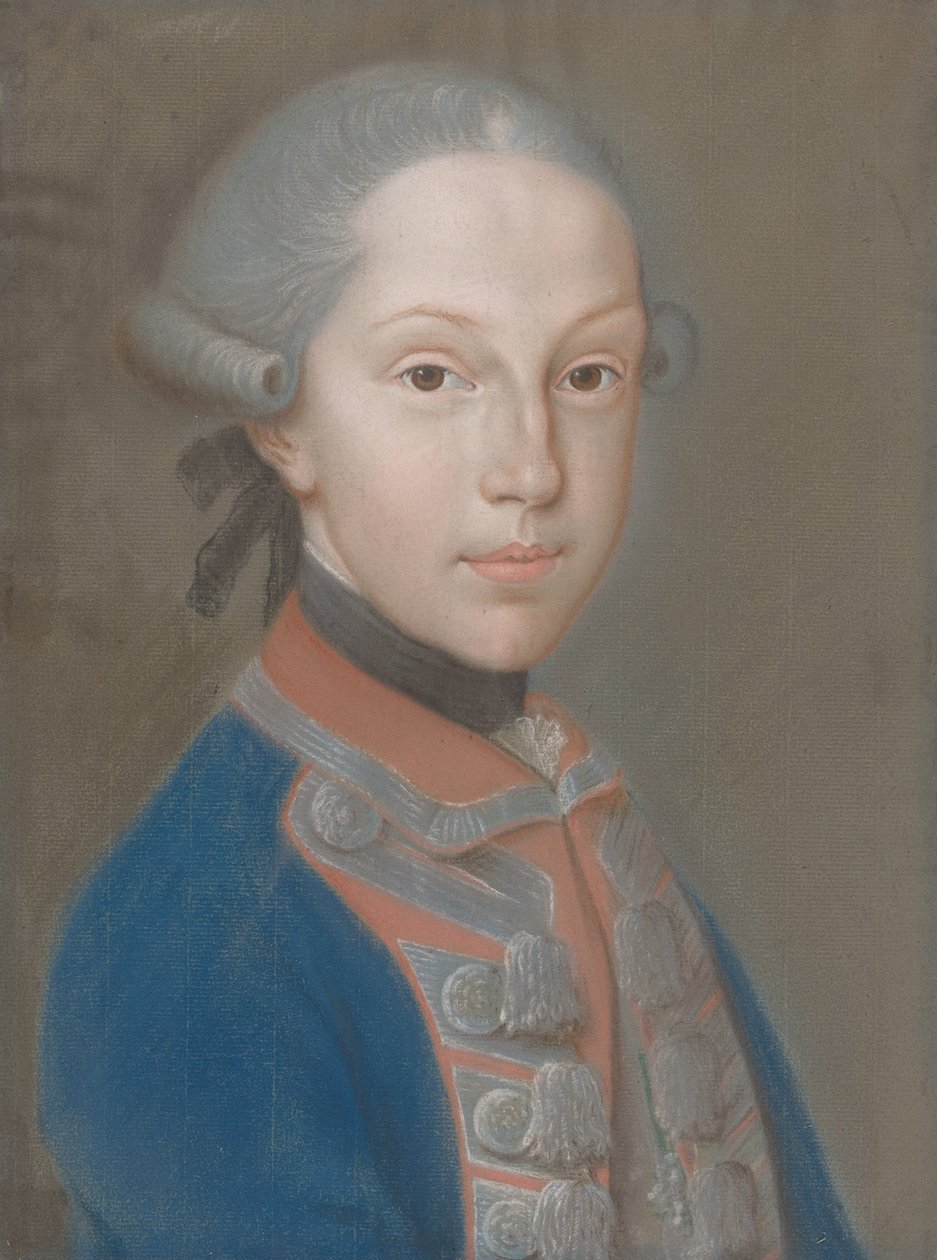 Portret młodego mężczyzny w mundurze autorstwa European 18th Century
