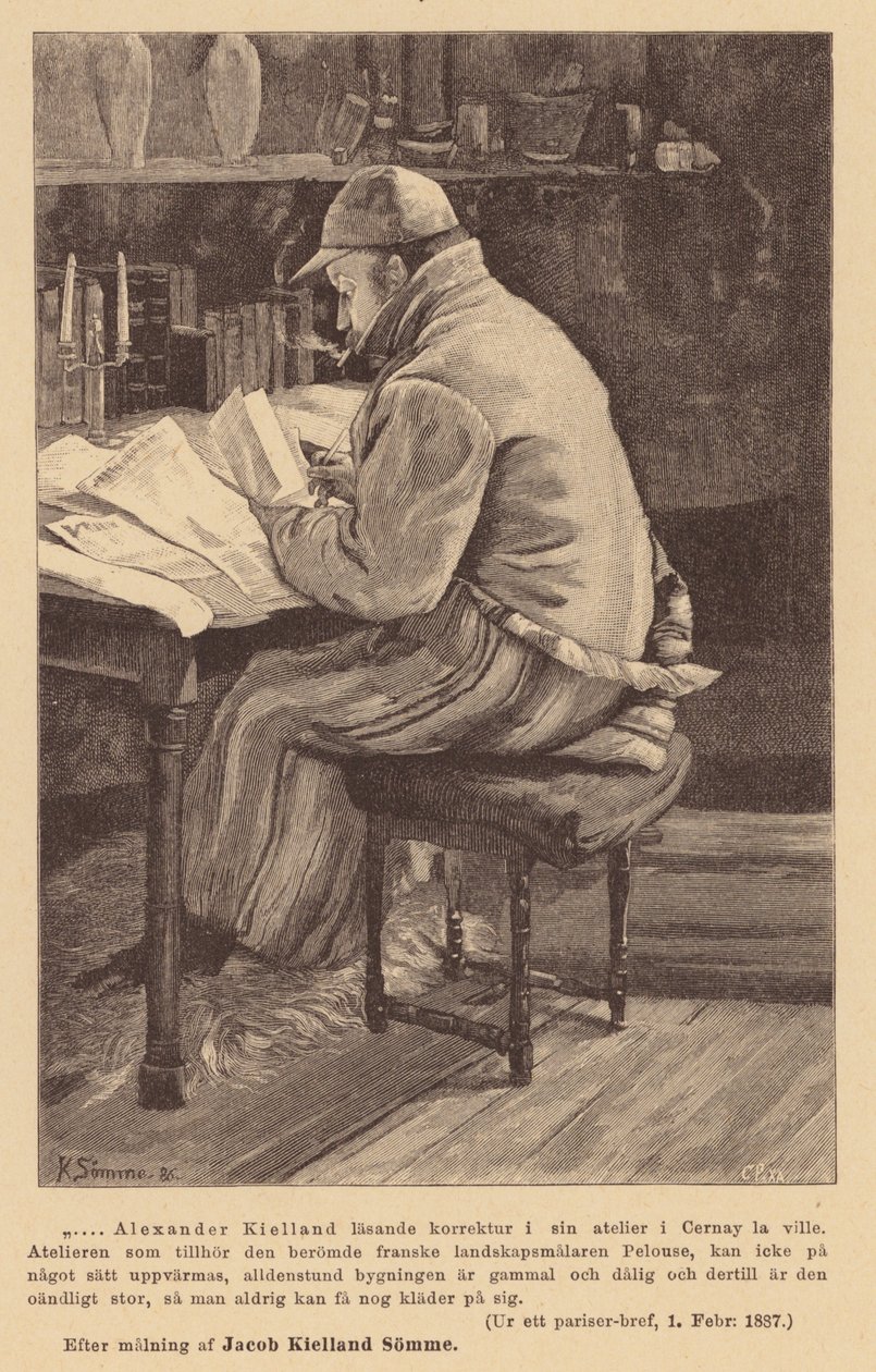 Alexander Kielland, norweski pisarz (rycina) autorstwa European School