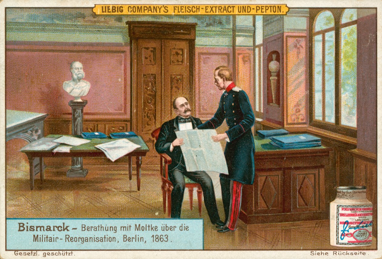 Bismarck, karta Liebig, początek XX wieku (chromo) autorstwa European School