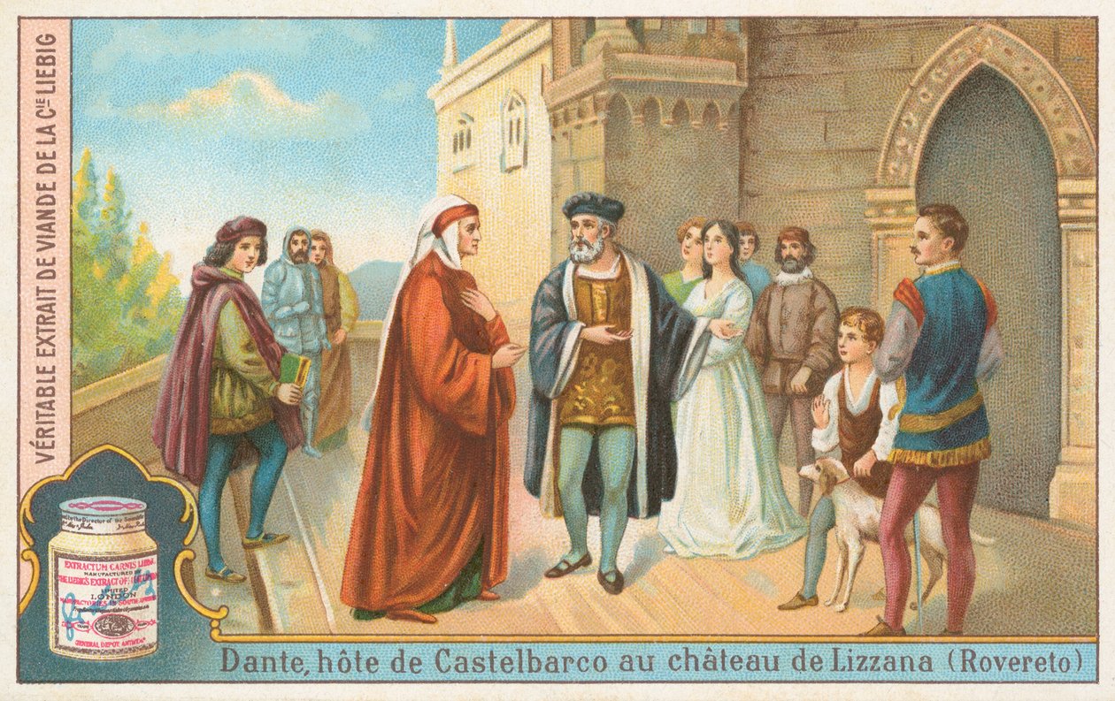 Dante, karta Liebig, początek XX wieku (chromo) autorstwa European School