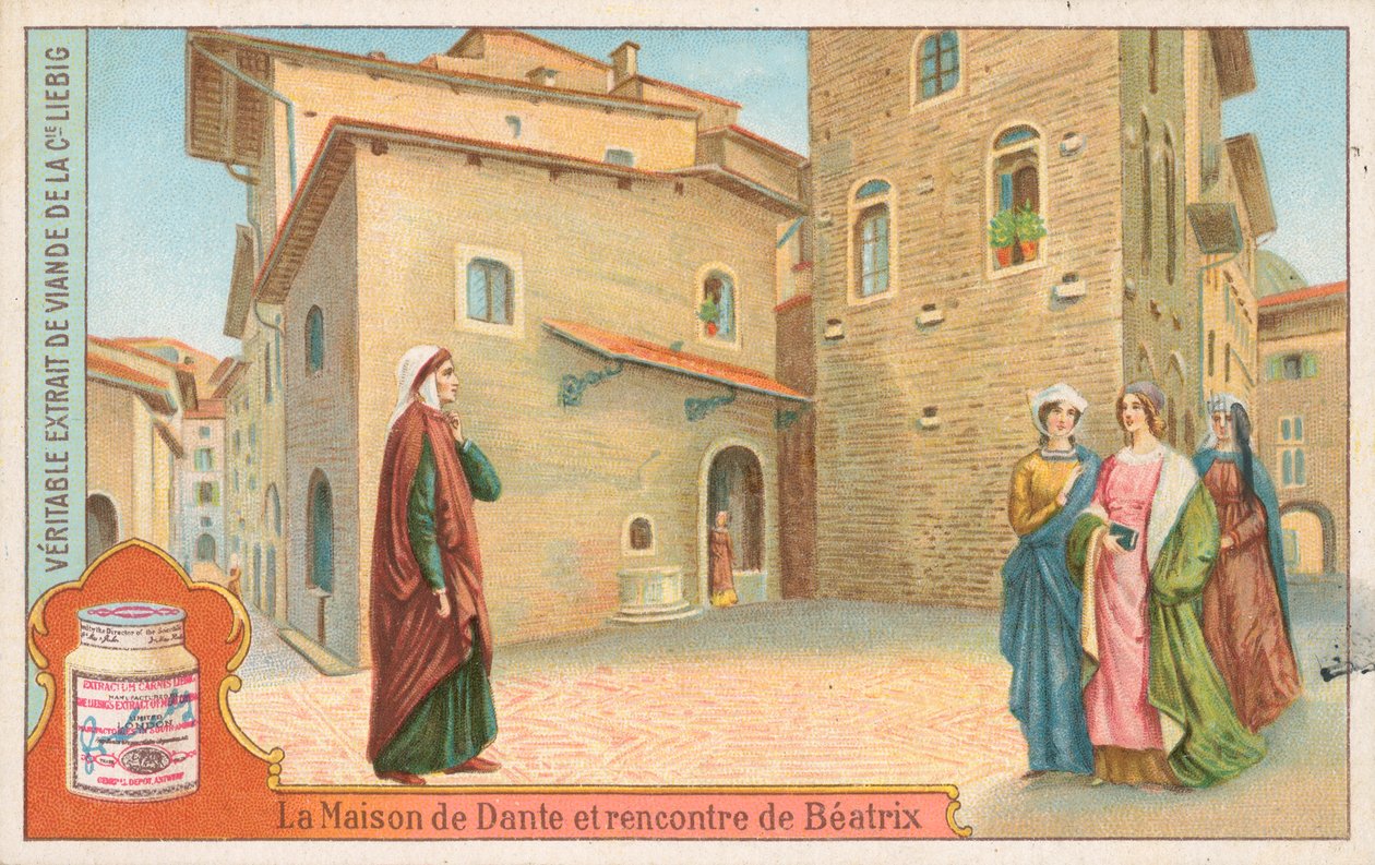 Dante, karta Liebig, początek XX wieku (chromo) autorstwa European School