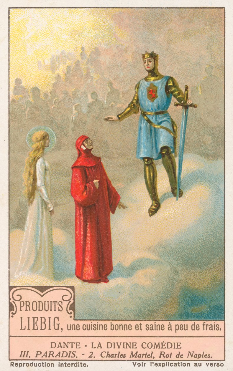 Dante, Boska komedia, karta Liebig, początek XX wieku (chromo) autorstwa European School