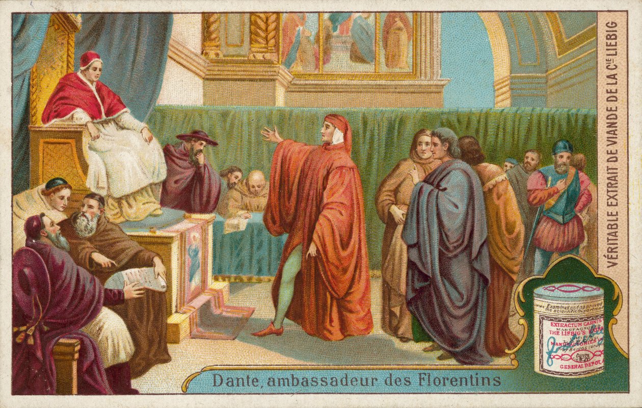 Dante przed papieżem Bonifacym VIII autorstwa European School