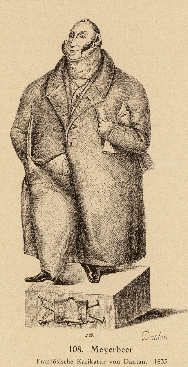 Giacomo Meyerbeer, niemiecki kompozytor żydowskiego pochodzenia (litografia) autorstwa European School