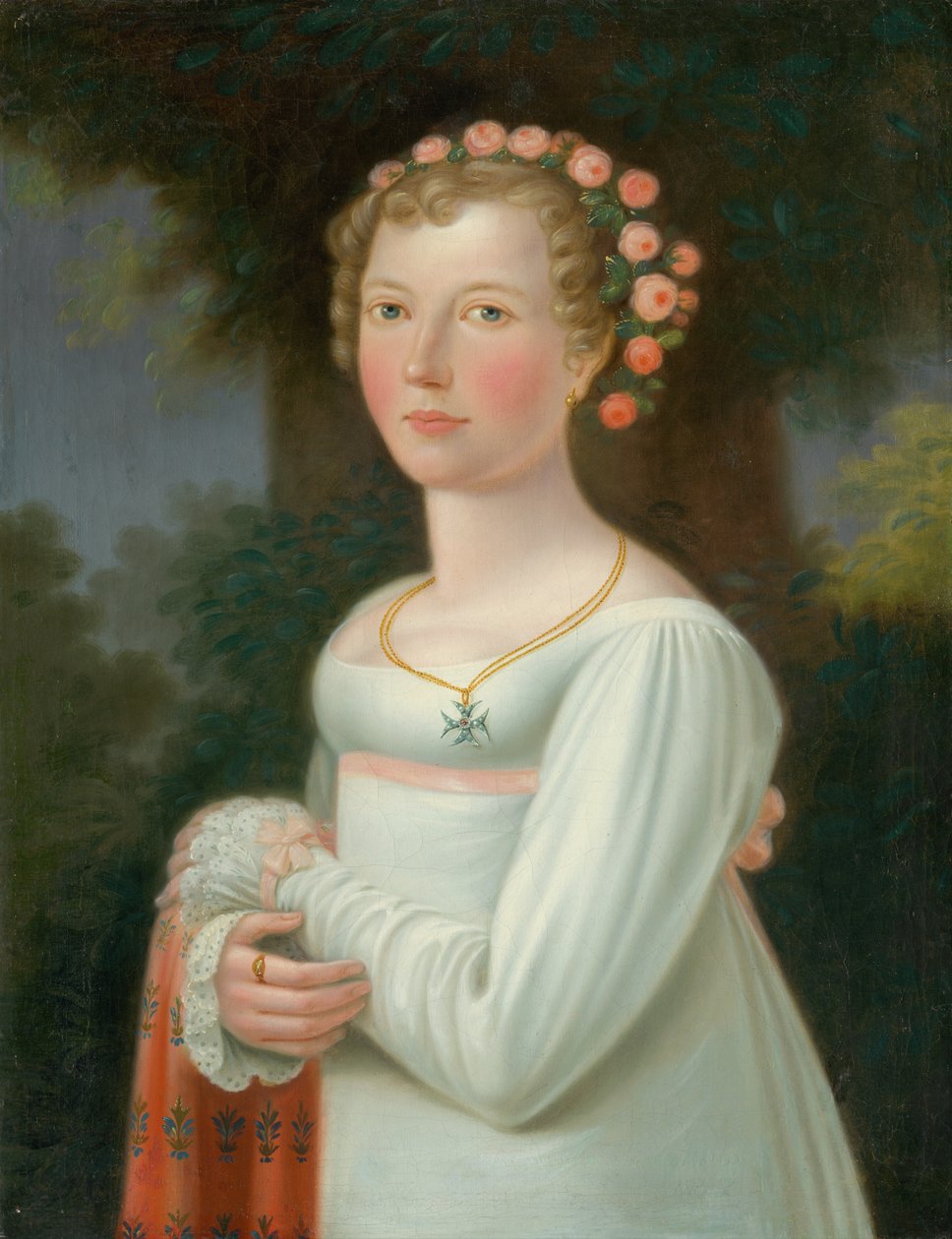 Dziewczyna w białej sukni, 1800-20 autorstwa European School