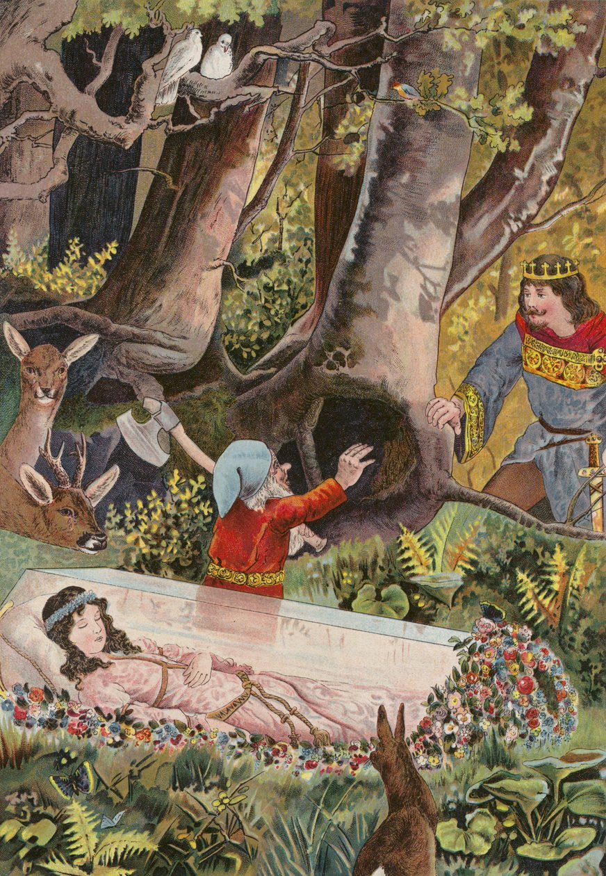 Baśnie Grimmów: Królewna Śnieżka (chromolitho) autorstwa European School