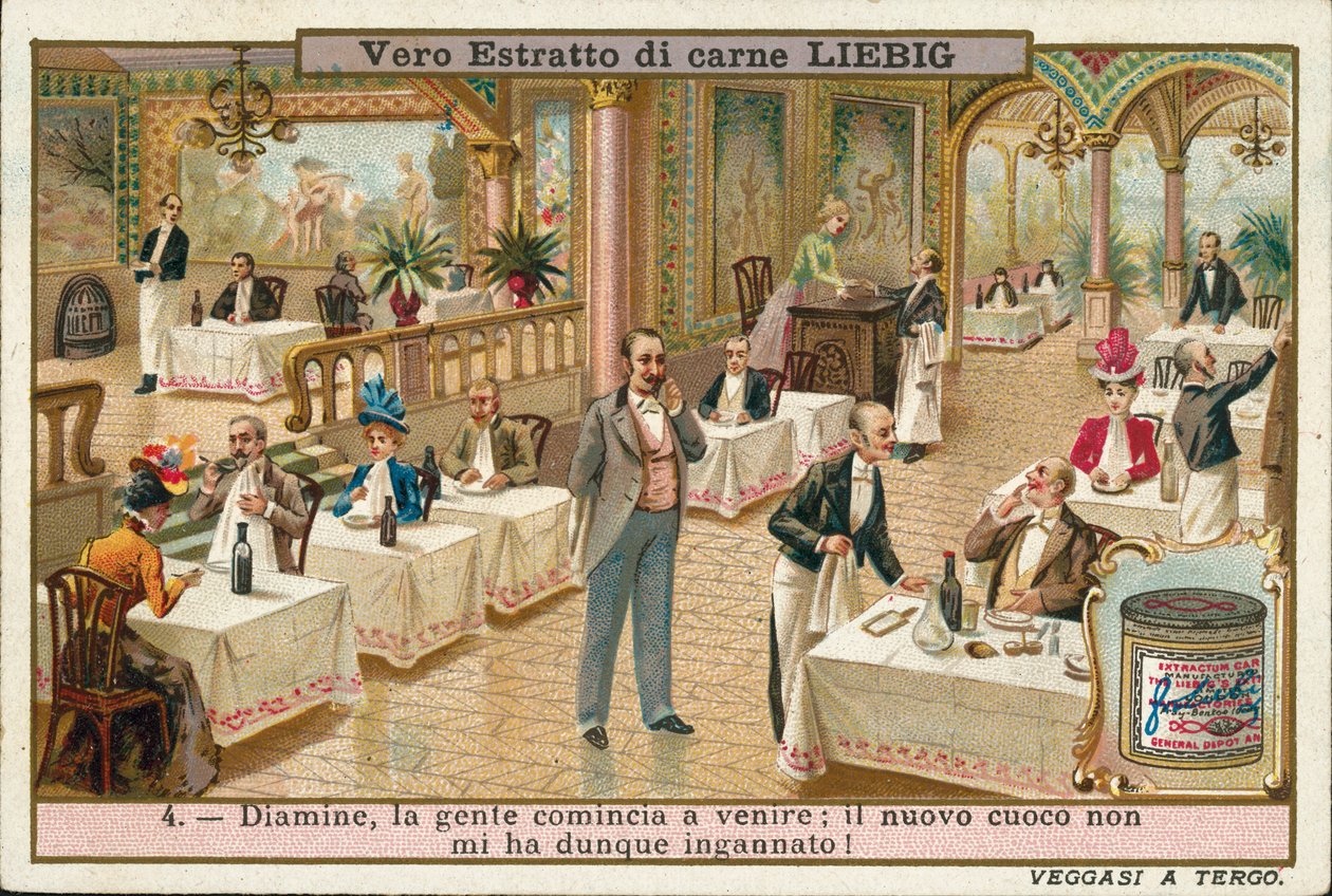 Poprawa losów restauracji po zatrudnieniu nowego szefa kuchni (chromolitho) autorstwa European School