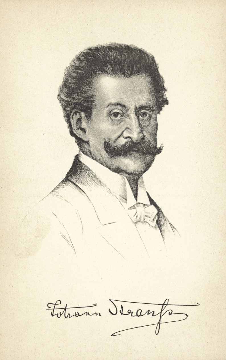 Johann Strauss Młodszy (litografia) autorstwa European School