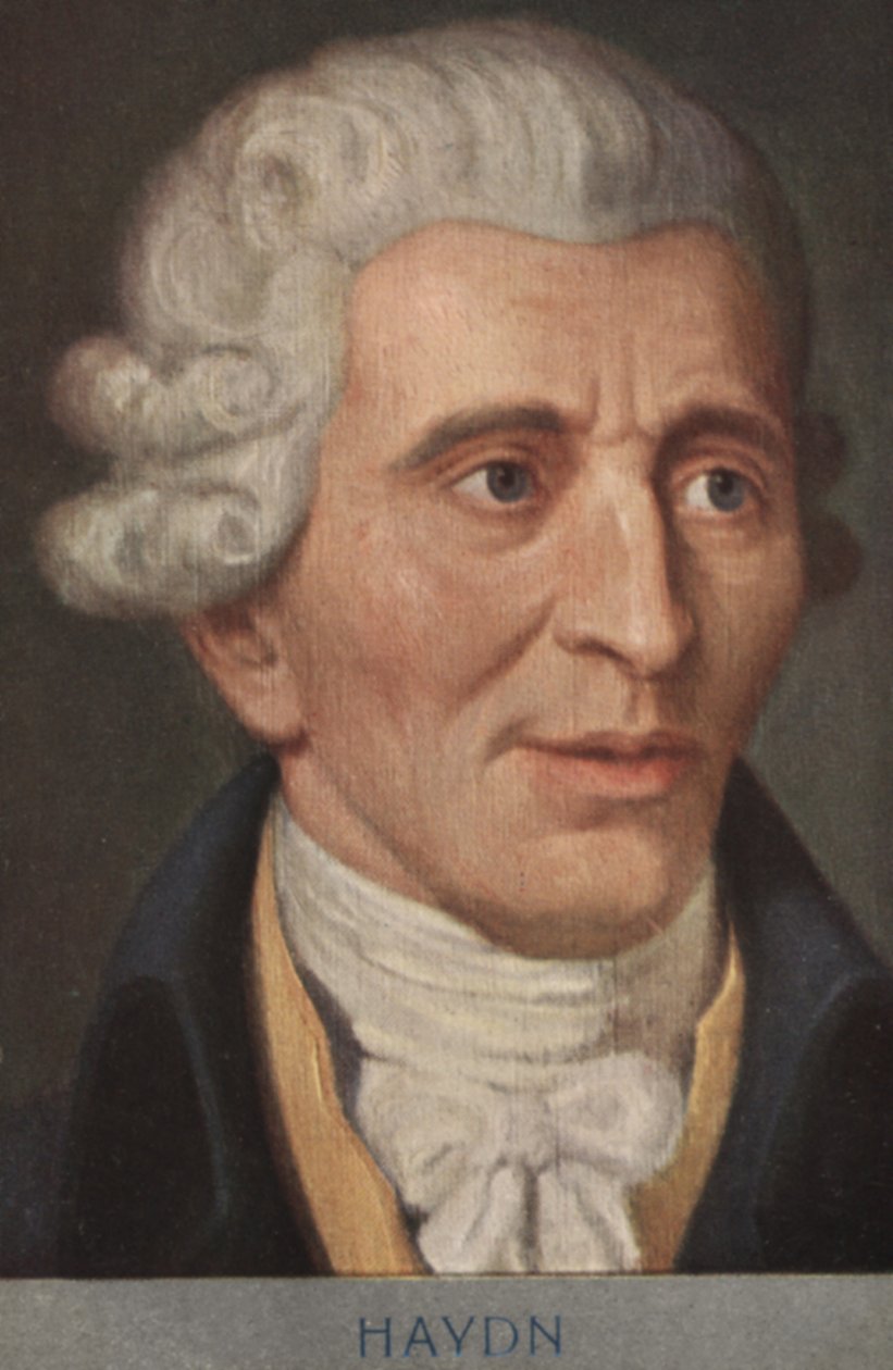Joseph Haydn (kolorowa litografia) autorstwa European School